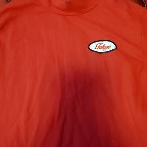 Long sleeve red crop top